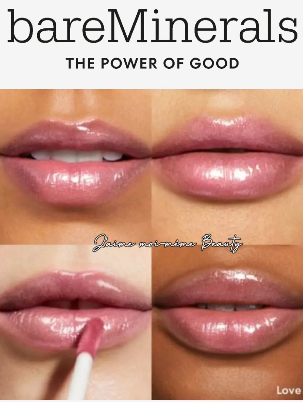 BareMinerals Mineralist LOVE Gloss Liquid Lip Balm -Sheer Cool Toned Mauve Pink